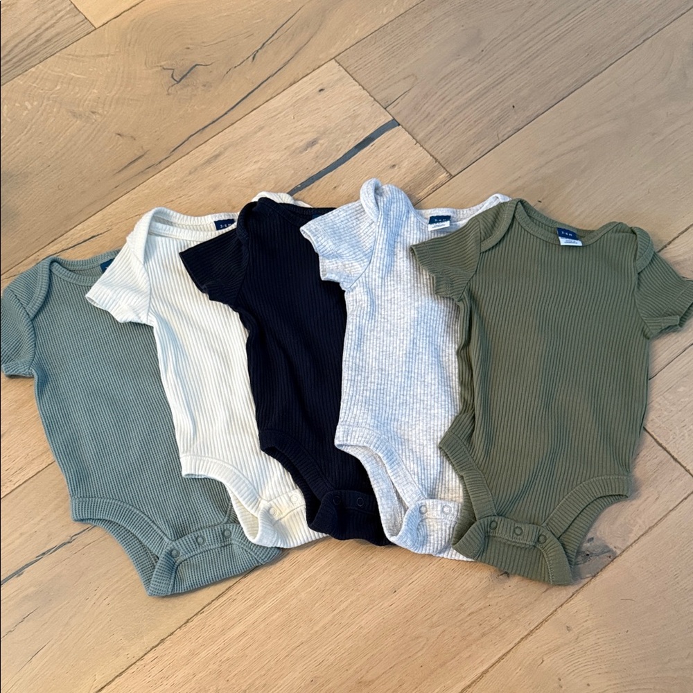 Lot Of Old Navy Baby Bodysuits in assortment of colors.